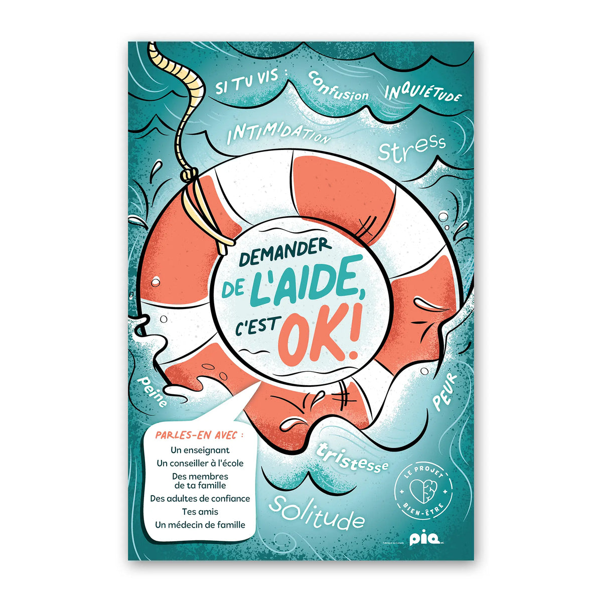 Affiche : Demander de l’aide, c’est ok!