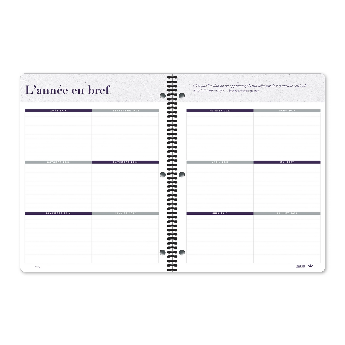 Cahier de planification Prestige